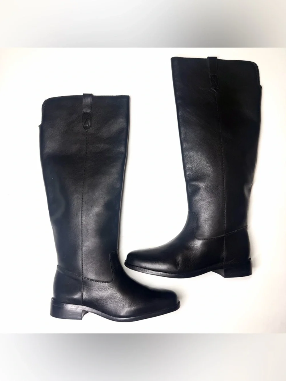 Madewell Women’s Black Leather Riding Boots Size- 7